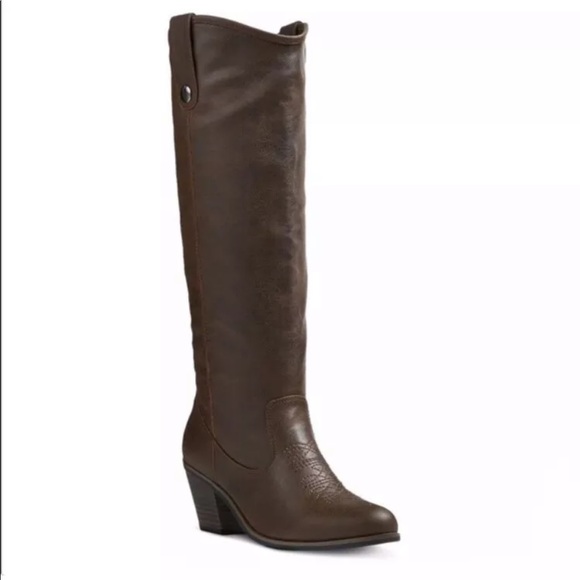 Mossimo Supply Esmeralda Brown Riding Tall Boots - Picture 3 of 3